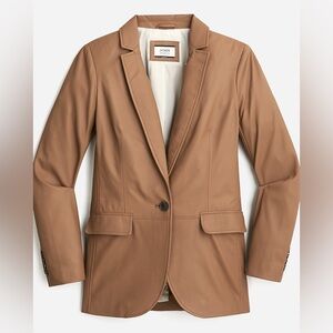 J.Crew Collection Alfie blazer in champagne lamb leather size 4
